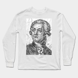 ANTOINE LAVOISIER ink portrait Long Sleeve T-Shirt